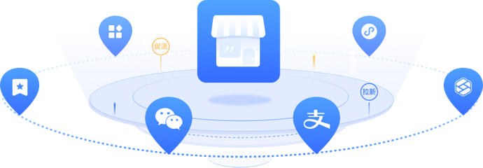 企业接入虚拟商城，用于手机App、PC应用、微信公众号、小程序、支付宝生活号等多种场景，享受专属运营服务，轻松实现用户拉新、促活、转化的目的。